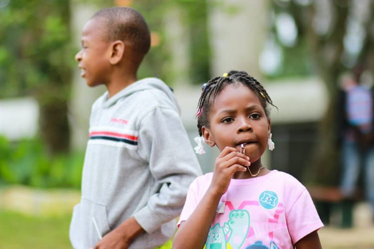 Kids playing outside